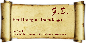 Freiberger Dorottya névjegykártya